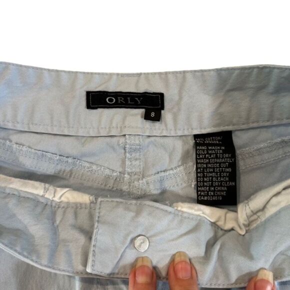 ORLY Women's Light Blue Pants Stretch Straight Leg Size 8 - Picture 7 of 11
